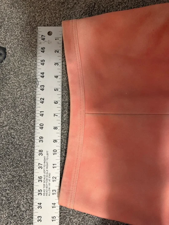 J. Crew Collection Coral Pink Suede Fringe Mini Skirt 2 - Picture 8 of 10